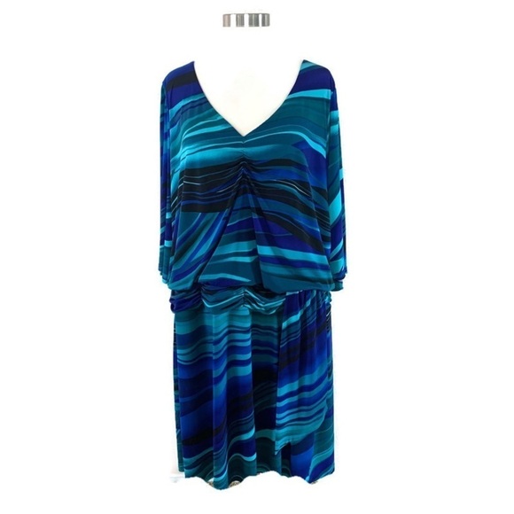 Lane Bryant Drop Waist 3/4 Sleeve Dress Size 22/24
